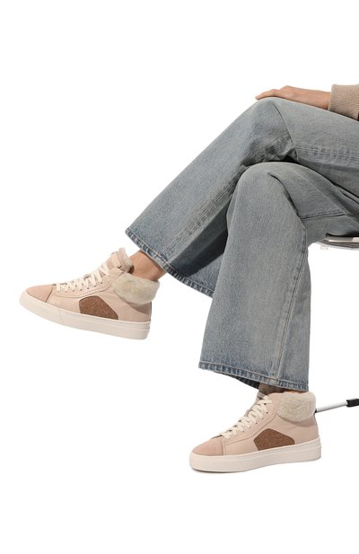 Кожаные кеды SANTONI, арт. WBGT61093PNNPSQ5, фото 3