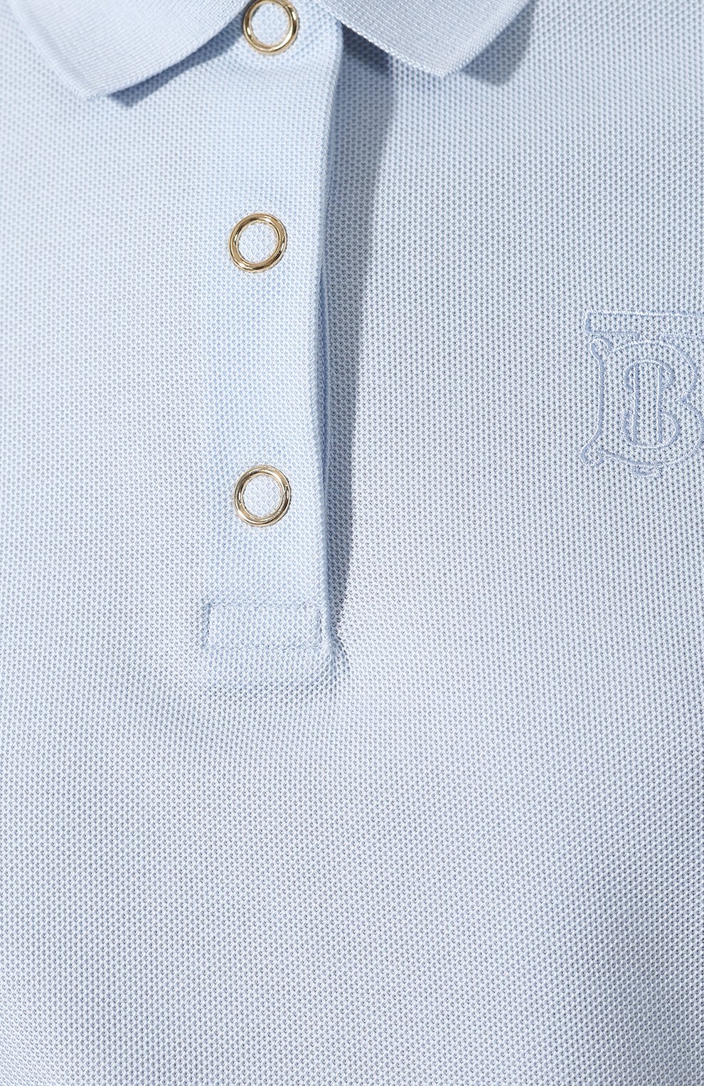 Хлопковое поло BURBERRY голубого цвета по цене 32850 руб., арт. 8015209, фото 5 Хлопковое поло BURBERRY, арт. 8015209, фото 5