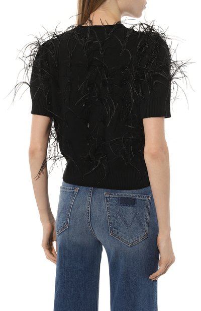 Пуловер из шерсти и кашемира P.A.R.O.S.H. черного цвета по цене 46850 руб., арт. LUCY-D540703P, фото 4 Пуловер из шерсти и кашемира P.A.R.O.S.H., арт. LUCY-D540703P, фото 4