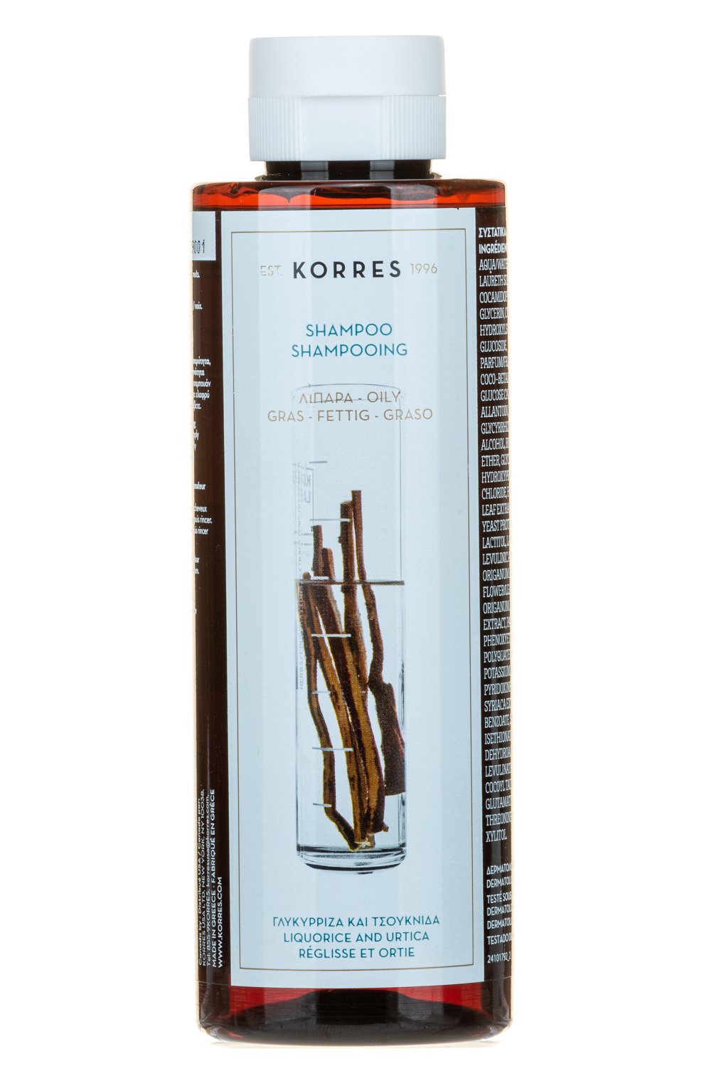 Шампунь с лакрицей и крапивницей (250ml) KORRES бесцветного цвета по цене 1990 руб., арт. 5203069040481, фото 1 Шампунь с лакрицей и крапивницей (250ml) KORRES, арт. 5203069040481, фото 1