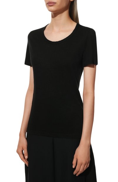 Льняная футболка ISABEL MARANT ETOILE черного цвета по цене 15150 руб., арт. TS0378-00M004E/KILIANN, фото 3 Льняная футболка ISABEL MARANT ETOILE, арт. TS0378-00M004E/KILIANN, фото 3