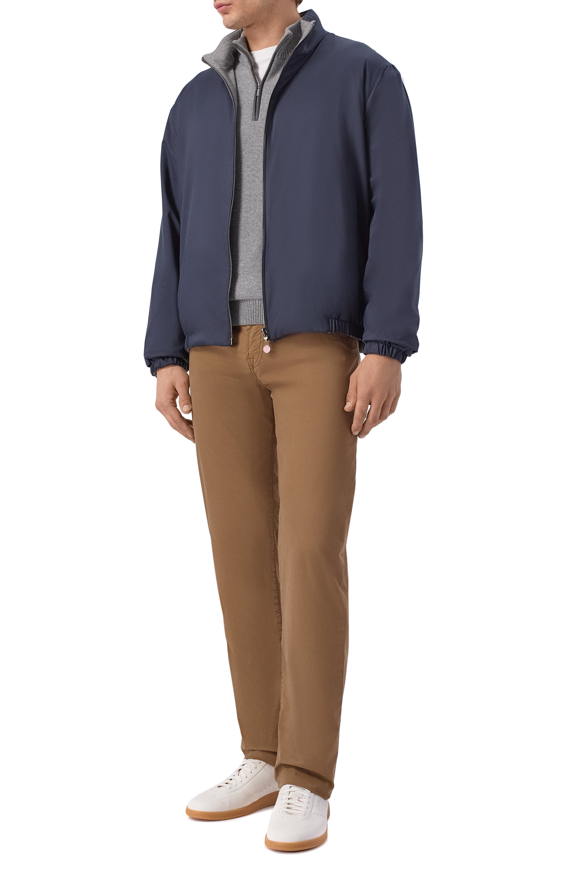 Брюки из хлопка и лиоцелла KITON, арт. UPNJS1K0610H, фото 2