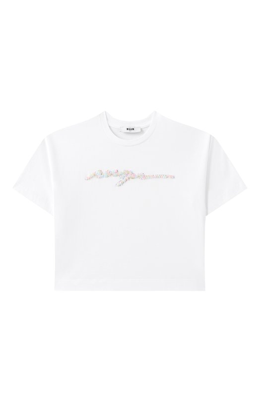 

Хлопковая футболка MSGM kids, Белый