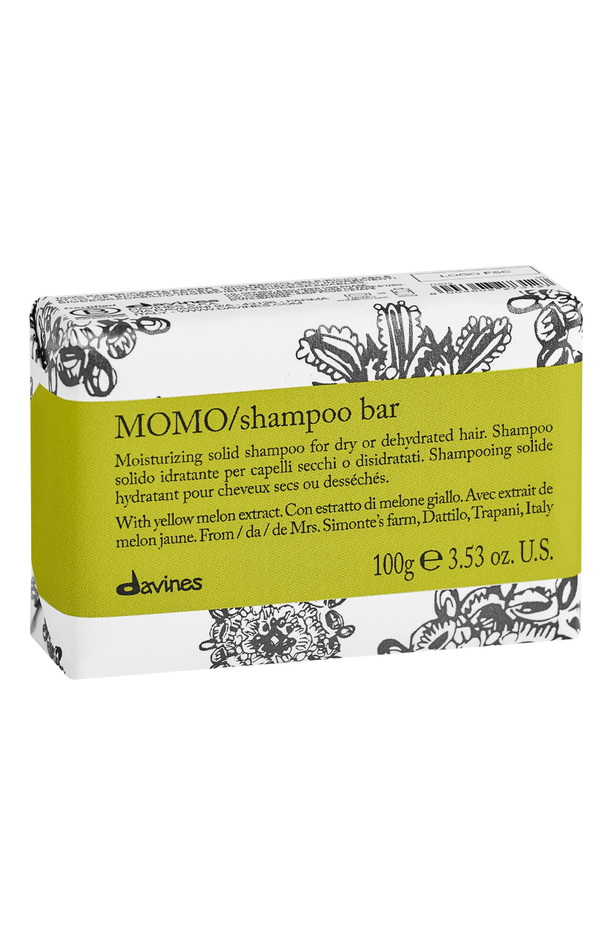 Твёрдый шампунь для глубокого увлажнения волос momo (100g) DAVINES, арт. 75579, фото 2