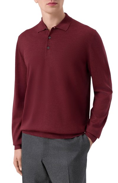 Шерстяное поло CORNELIANI бордового цвета по цене 74450 руб., арт. 26M529-2625126, фото 3 Шерстяное поло CORNELIANI, арт. 26M529-2625126, фото 3
