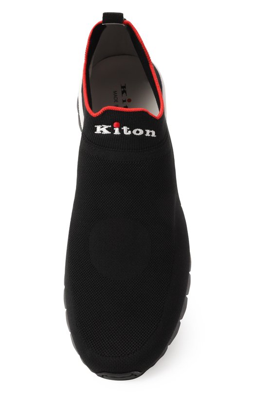 Текстильные кроссовки Kiton USSA324N01045 Чёрный  USSA324N01045 Фото 5