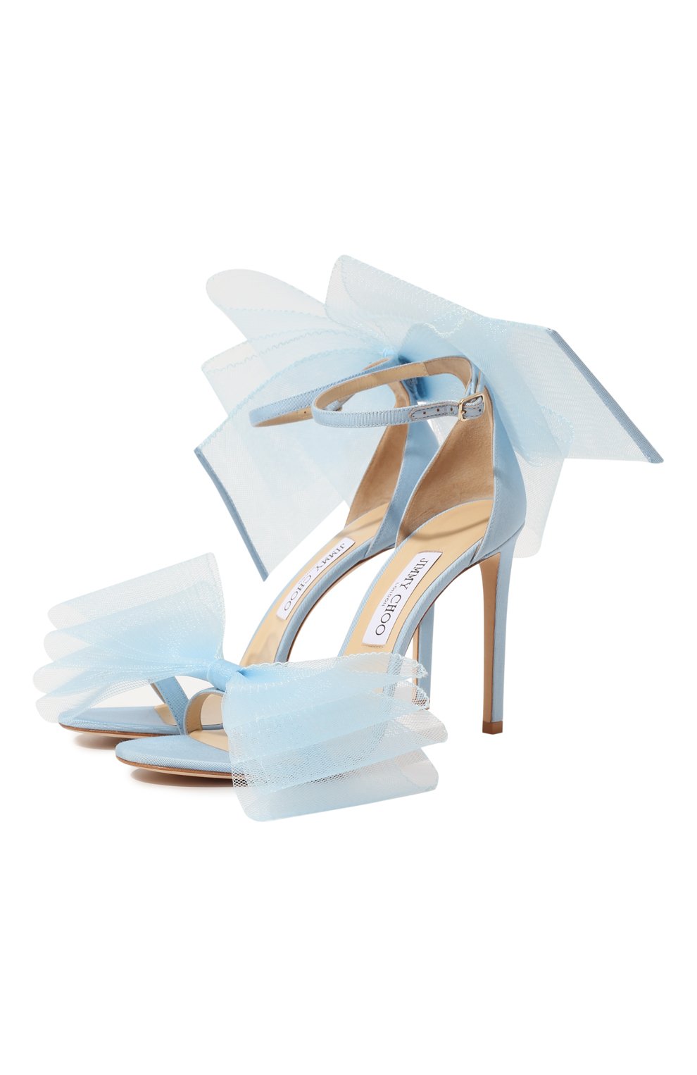 Текстильные босоножки aveline 100 JIMMY CHOO, арт. AVELINE 100 YMG, фото 1