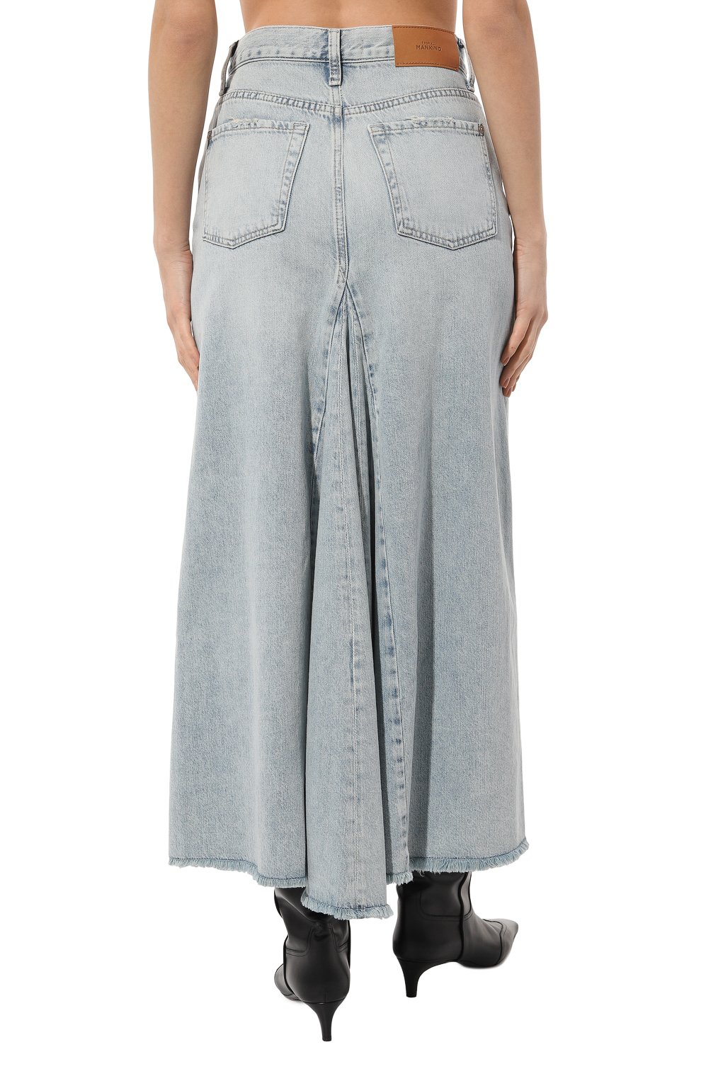 Джинсовая юбка 7 FOR ALL MANKIND голубого цвета по цене 21100 руб., арт. JSXA5550PR, фото 4 Джинсовая юбка 7 FOR ALL MANKIND, арт. JSXA5550PR, фото 4
