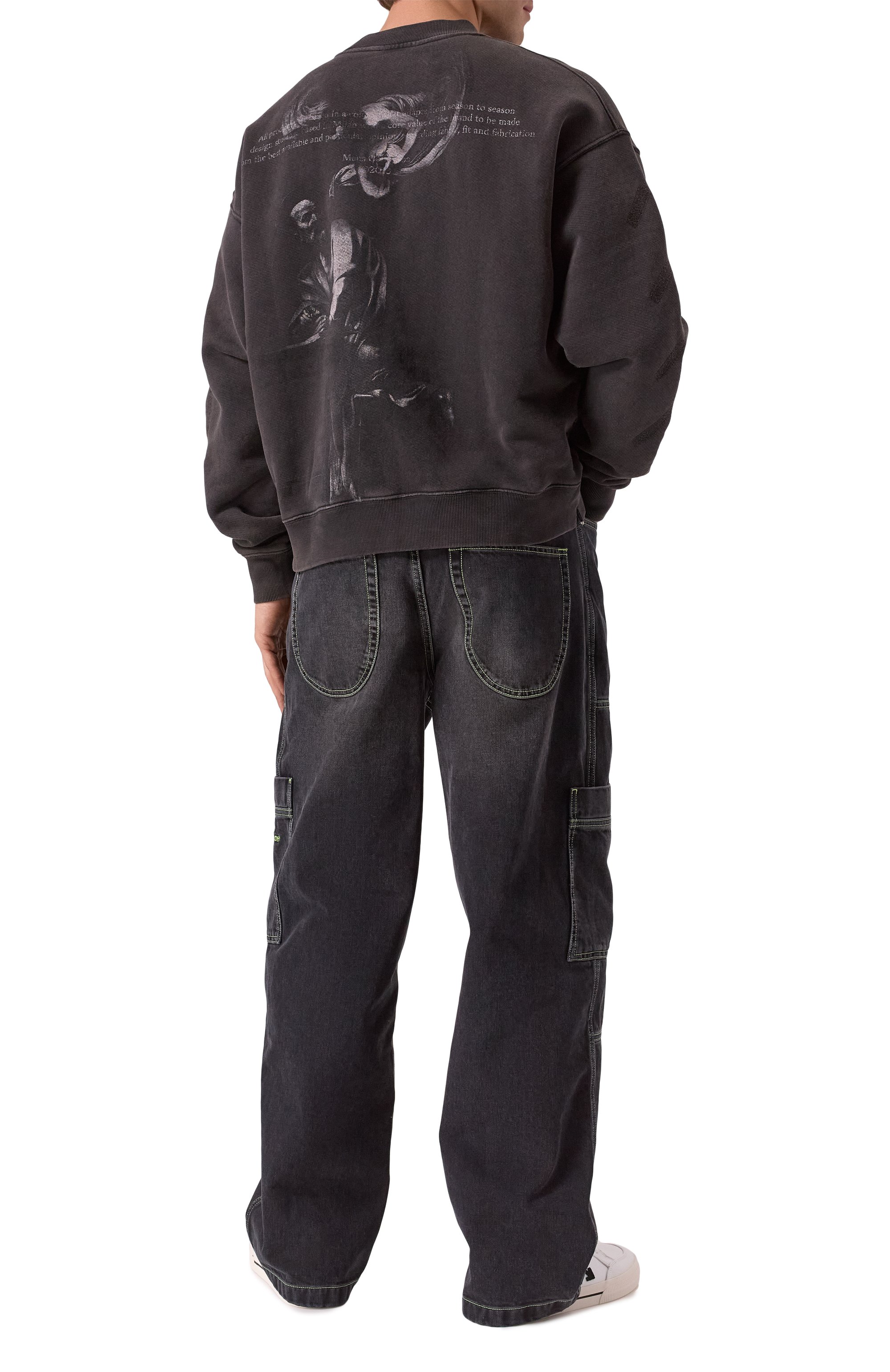 Хлопковый свитшот OFF-WHITE, арт. 0MBA054C99FLE009, фото 2