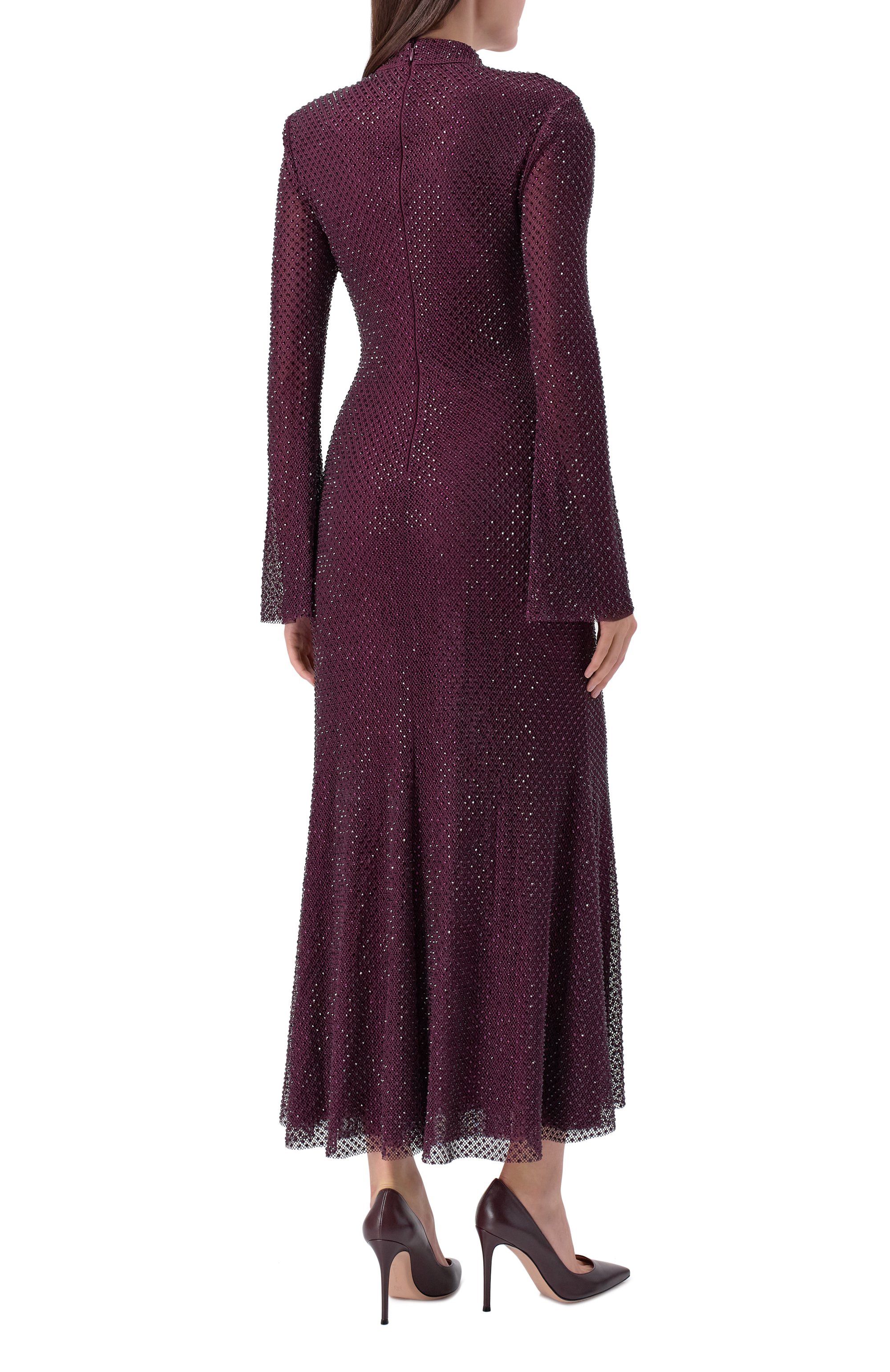 Платье с отделкой стразами SELF-PORTRAIT, арт. SC25031MBU, фото 3