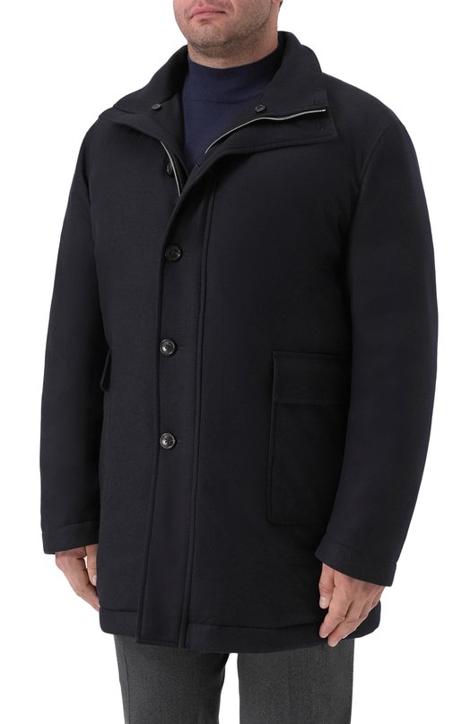 Пальто из шерсти и кашемира Cortigiani 3AG625 Синий  3AG625 Фото 6