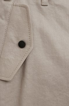Детские брюки из хлопка и льна BRUNELLO CUCINELLI бежевого цвета, арт. BH500S286B | Фото 3 (Материал внешний: Лен, Хлопок; Материал сплава: Проставлено; Нос: Не проставлено; Случай: Повседневный; Ростовка одежда: 8 лет | 128 см, 10 - 11 лет | 140 - 146см)