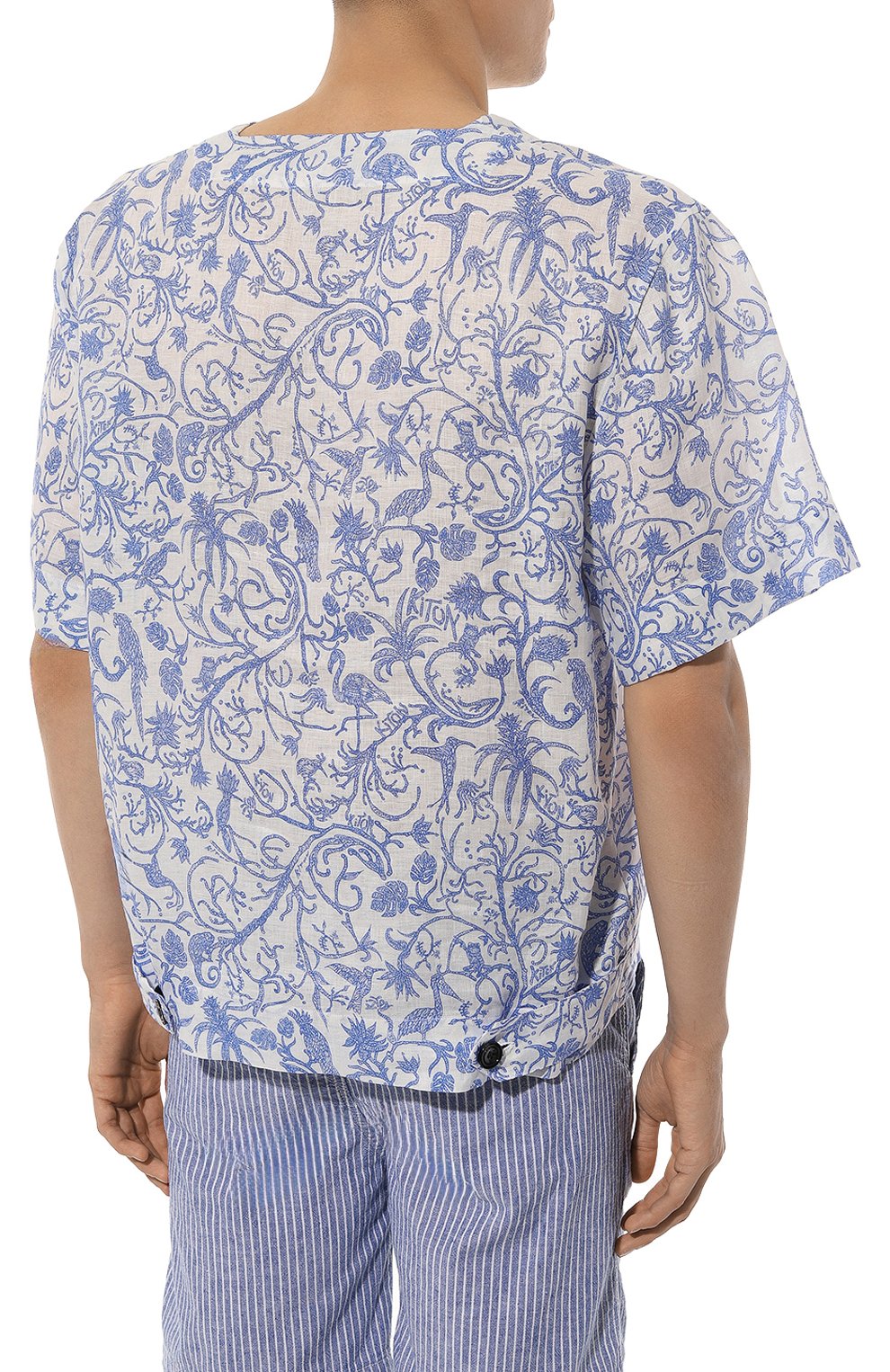 Льняная рубашка KITON, арт. UMC025H08902, фото 4