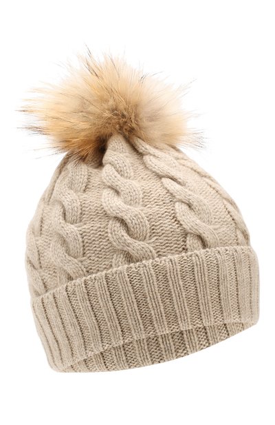 Кашемировая шапка с меховым помпоном KASHJA` CASHMERE, арт. 134/PEL, фото 1