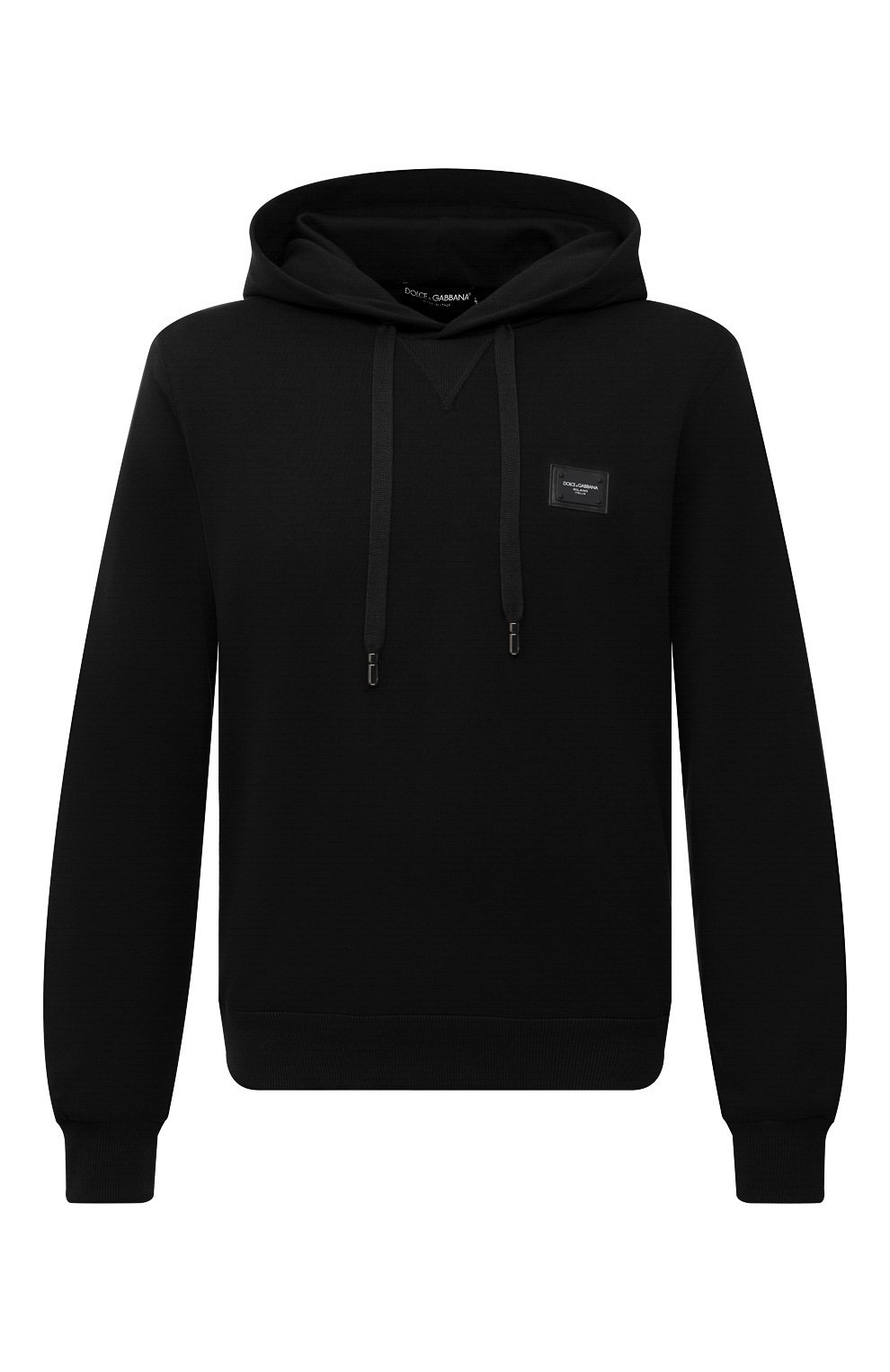 Хлопковое худи DOLCE & GABBANA черного цвета по цене 77750 руб., арт. G90V2T/FU7DU, фото 1 Хлопковое худи DOLCE & GABBANA, арт. G90V2T/FU7DU, фото 1