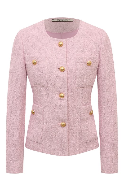 

Твидовый жакет Tagliatore 0205, Розовый
