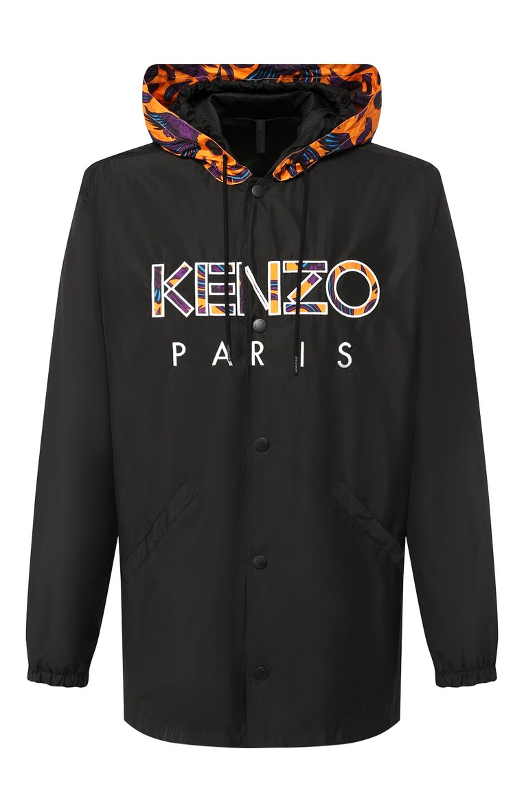 Мужская куртка KENZO черного цвета, арт. F9550U3641NH | Фото 1 (Рукава: Длинные; Материал подклада: Синтетический материал; Статус проверки: Проверена категория; Материал внешний: Синтетический материал, Полиэстер; Длина (верхняя одежда): До середины бедра; Мужское Кросс-КТ: Верхняя одежда; Кросс-КТ: Ветровка, Куртка, Легкие; Материал сплава: Проставлено; Драгоцен�ные камни: Проставлено; Стили: Кэжуэл)