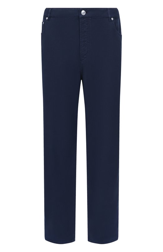 Хлопковые брюки Brunello Cucinelli M252DF1010 Синий M252DF1010