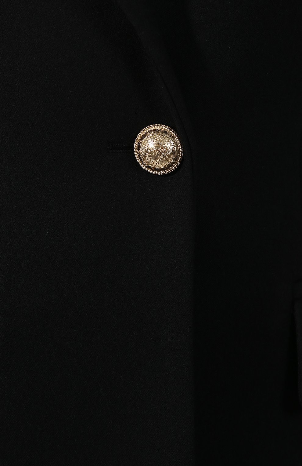 Шерстяное пальто BALMAIN черного цвета по цене 358000 руб., арт. SF18541/W031, фото 5 Шерстяное пальто BALMAIN, арт. SF18541/W031, фото 5