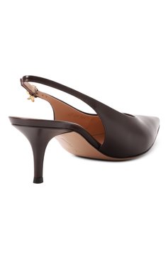 Женские кожаные туфли robbie sling 55 GIANVITO ROSSI бордового цвета, арт. G95538.55RIC.T0KB0UR | Фото 5 (Др�агоценные камни: Проставлено; Каблук высота: Средний; Подошва: Плоская; Материал внешний: Натуральная кожа; Материал сплава: Проставлено; Материал внутренний: Натуральная кожа; Женское Кросс-КТ: Слингбэки; Каблук тип: Шпилька)