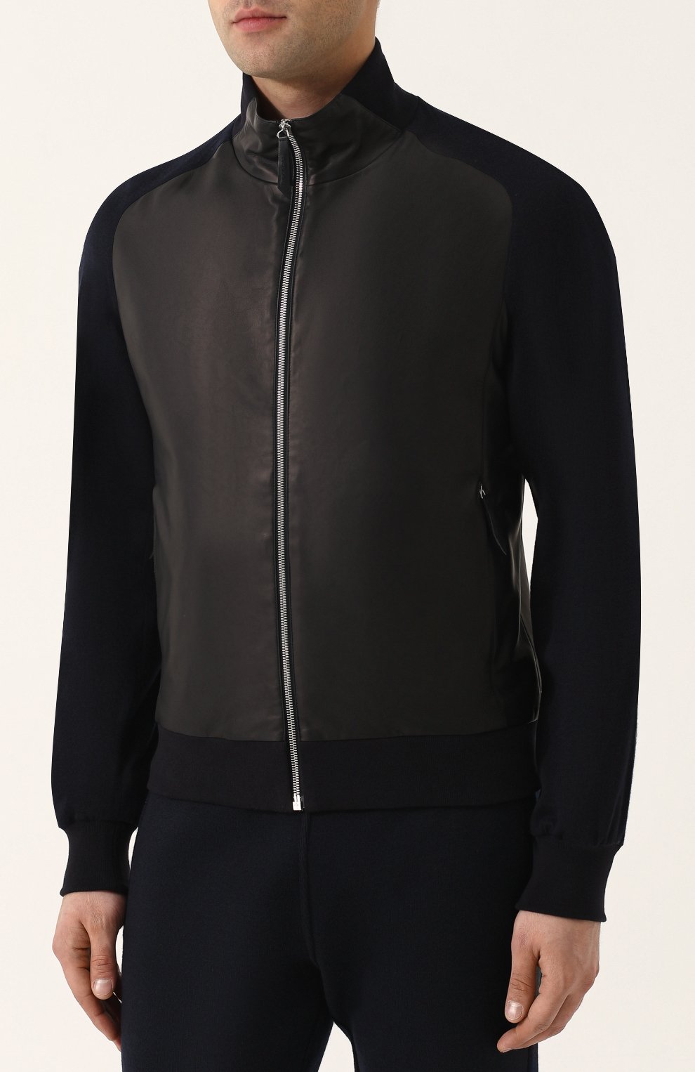 Куртка-бомбер из кожи и кашемира ANDREA CAMPAGNA, арт. 89200E11S2600, фото 3