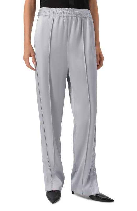 Атласные брюки Jil Sander J03KA0309/J65327 Голубой  J03KA0309/J65327 Фото 3