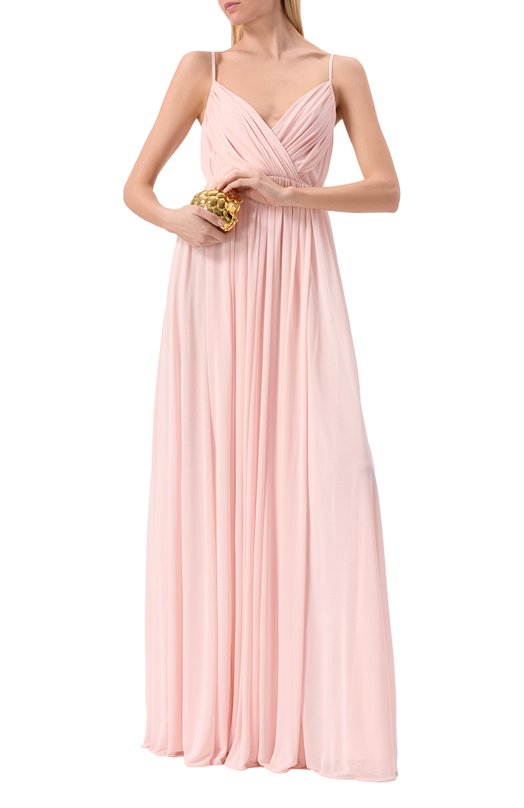Платье из вискозы и шелка Giambattista Valli 25SSPVCL5179-21JER Розовый  25SSPVCL5179-21JER Фото 2