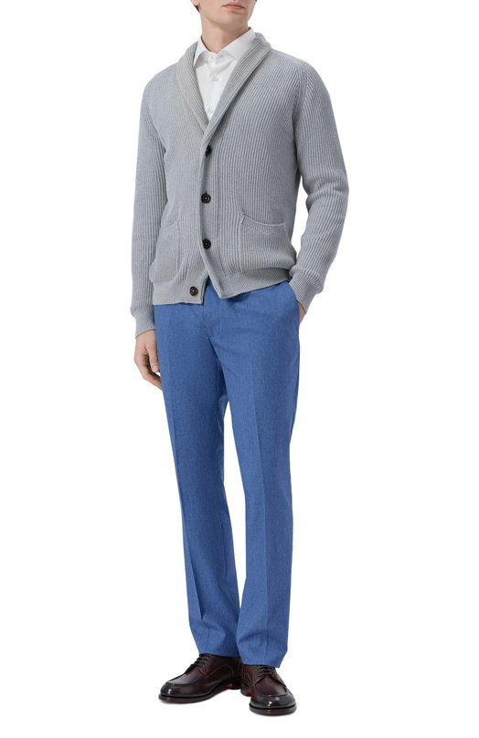 Хлопковый кардиган Andrea Campagna M5426-8074 Серый  M5426-8074 Фото 2