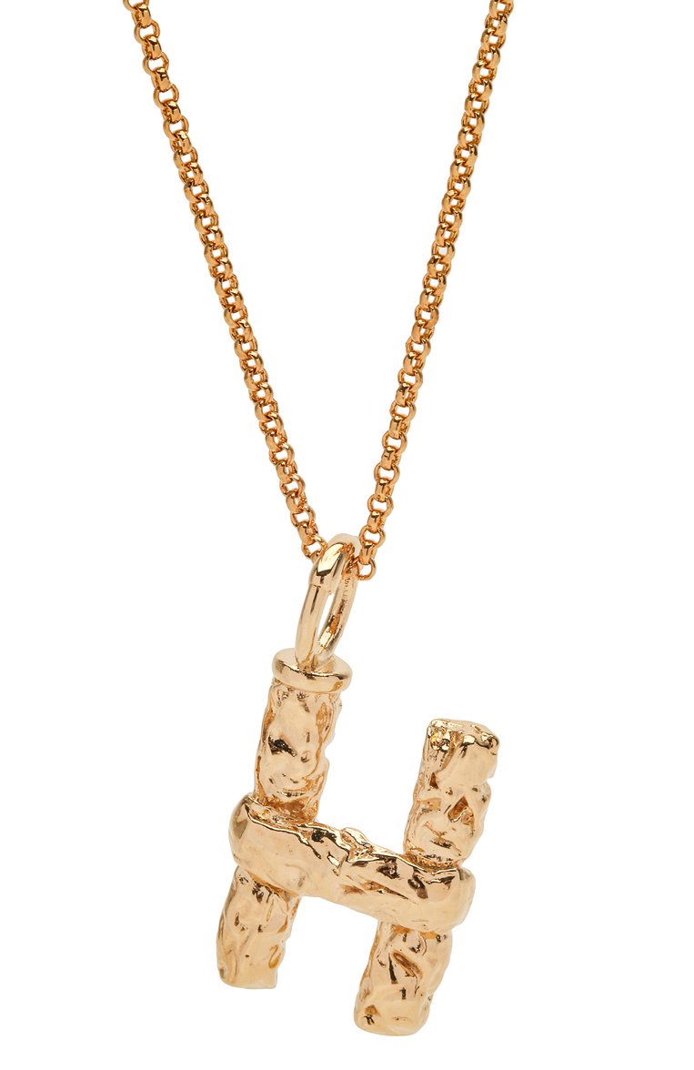 Женская подвеска на цепочке alphabet h CHLOÉ золотого цвета, арт. CHC20SF02HCB7 | Фото 2 (Материал: Металл; Нос: Не проставлено; Региональные ограничения белый список (Axapta Mercury): Не проставлено)