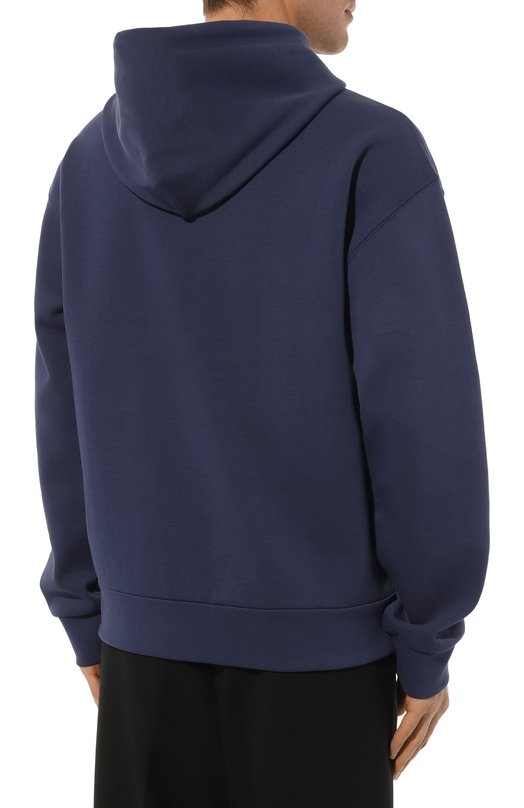 Хлопковое худи Dolce & Gabbana G9ACJZ/HU7H9 Синий  G9ACJZ/HU7H9 Фото 4