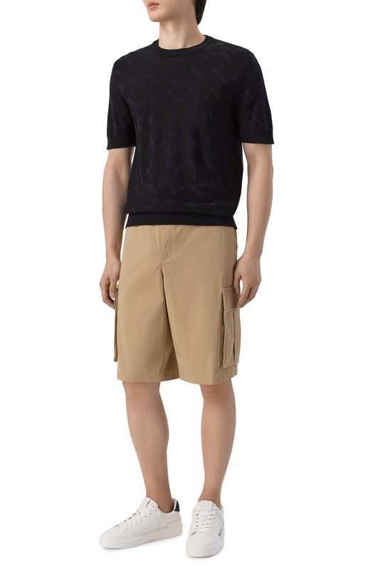 Хлопковые шорты Balmain GH1PA181/CG43 Бежевый  GH1PA181/CG43 Фото 2