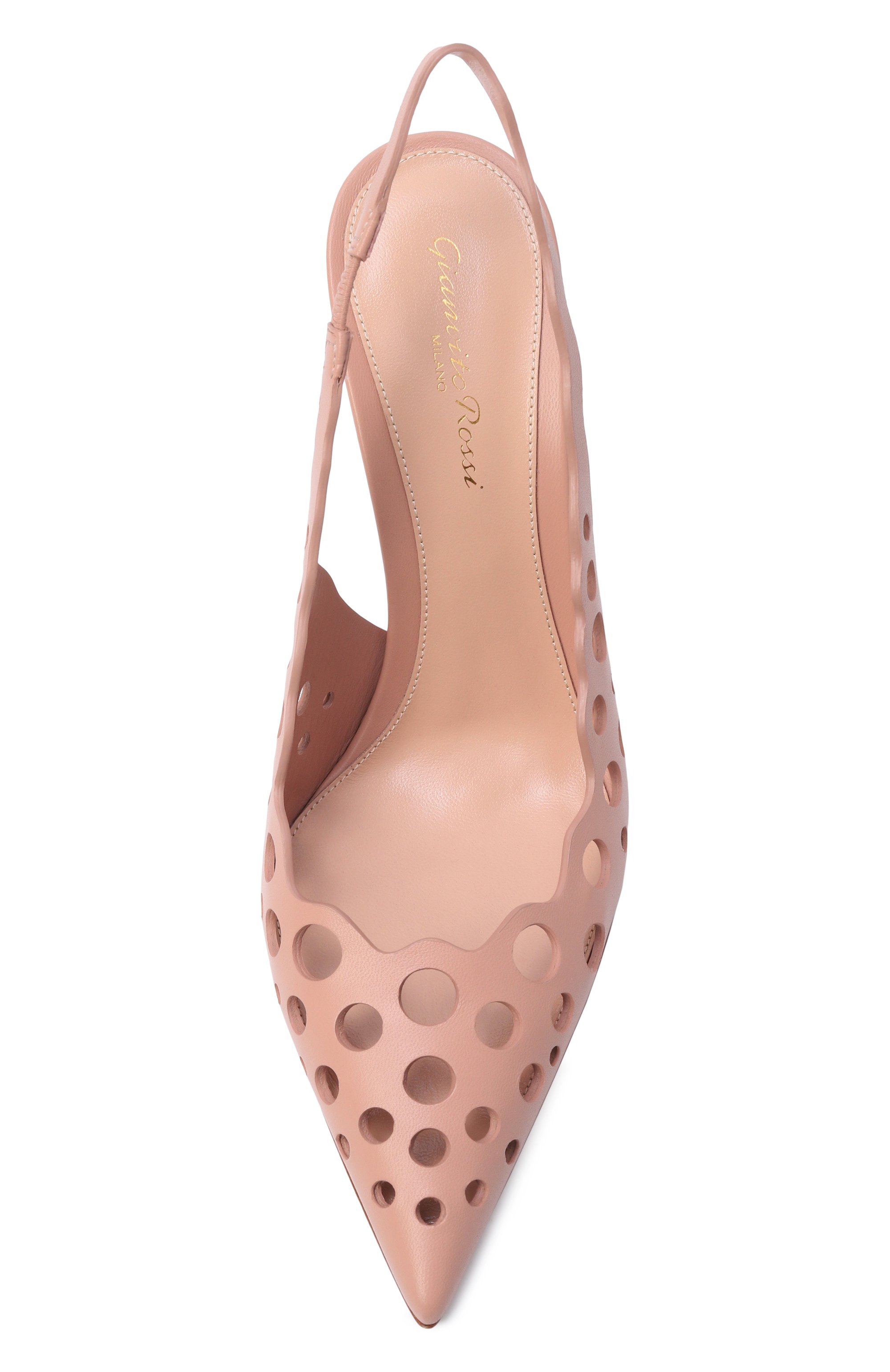 Кожаные туфли nikki 95 GIANVITO ROSSI бежевого цвета по цене 112500 руб., арт. G95648.95RIC.NXFPEAH, фото 6 Кожаные туфли nikki 95 GIANVITO ROSSI, арт. G95648.95RIC.NXFPEAH, фото 6