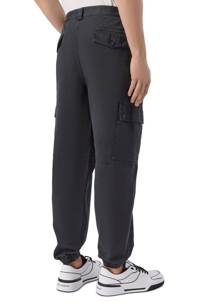 Хлопковые джоггеры DOLCE & GABBANA черного цвета по цене 139500 руб., арт. GV1VHT/G80V3, фото 4 Хлопковые джоггеры DOLCE & GABBANA, арт. GV1VHT/G80V3, фото 4