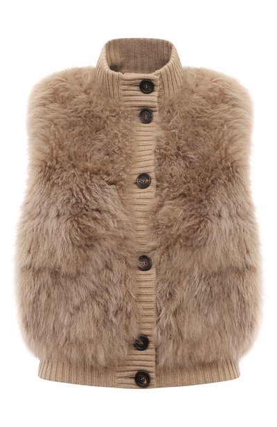 Жилет с меховой отделкой BRUNELLO CUCINELLI, арт. MPMWL2418P, фото 1
