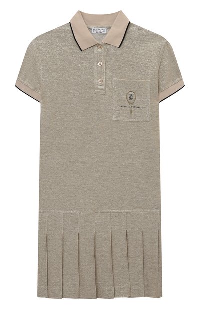 Платье изо льна и хлопка BRUNELLO CUCINELLI, арт. BL947A013B