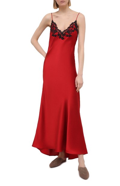 Шелковая сорочка LA PERLA красного цвета по цене 132500 руб., арт. 0019226/0290, фото 2 Шелковая сорочка LA PERLA, арт. 0019226/0290, фото 2