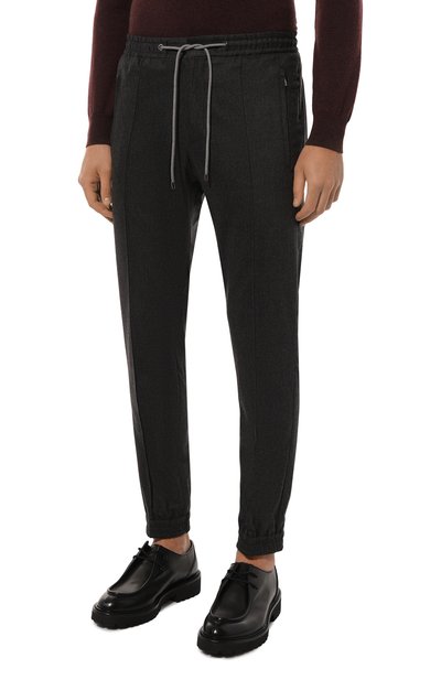 Шерстяные джоггеры CORNELIANI темно-серого цвета по цене 55850 руб., арт. 944529-9418540, фото 3 Шерстяные джоггеры CORNELIANI, арт. 944529-9418540, фото 3