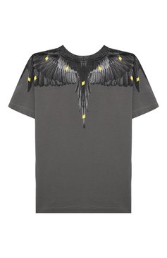 Детская хлопковая футболка MARCELO BURLON KIDS OF MILAN темно-серого цвета, арт. 21E/B/MB/1114/0010/2-6Y | Фото 2 (Материал внешний: Хлопок; Рукава: Короткие; Региональные ограничения белый список (Axapta Mercury): RU; Мальчики Кросс-КТ: Футболка-одежда; Материал сплава: Проставлено; Драгоценные камни: Проставлено; Ростовка одежда: 4 года | 104 см, 6 лет | 116 см)