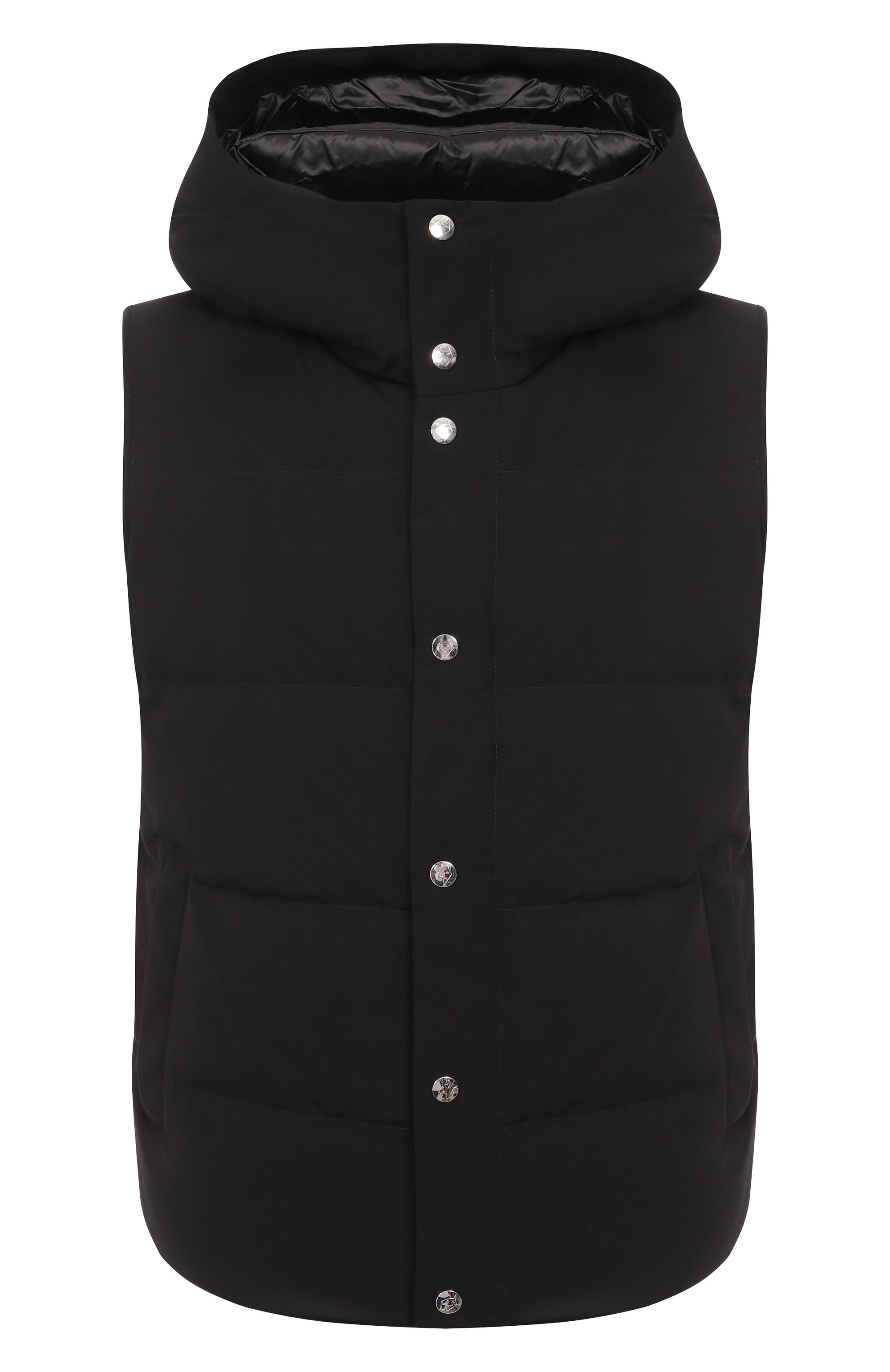 Пуховый жилет MONTECORE черного цвета по цене 96650 руб., арт. F09MUWX582A/185, фото 1 Пуховый жилет MONTECORE, арт. F09MUWX582A/185, фото 1