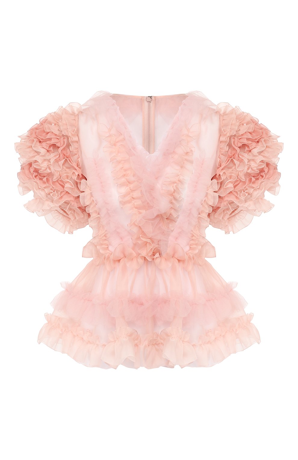 Шелковый топ DOLCE & GABBANA светло-розового цвета по цене 267500 руб., арт. F73U7T/FU1BU, фото 1 Шелковый топ DOLCE & GABBANA, арт. F73U7T/FU1BU, фото 1