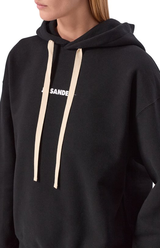 Хлопковое худи Jil Sander J40GU0123/J20039 Чёрный  J40GU0123/J20039 Фото 5