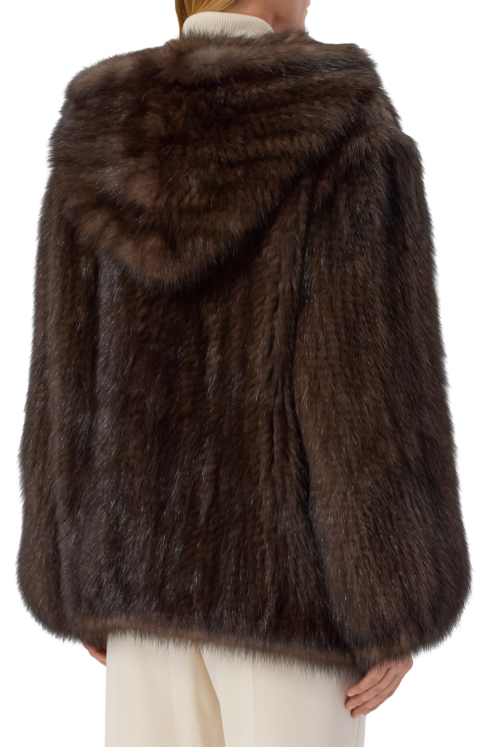 Шуба из соболя MVST коричневого цвета по цене 4850000 руб., арт. M005/SABLE FARM NO SILVER, фото 4 Шуба из соболя MVST, арт. M005/SABLE FARM NO SILVER, фото 4