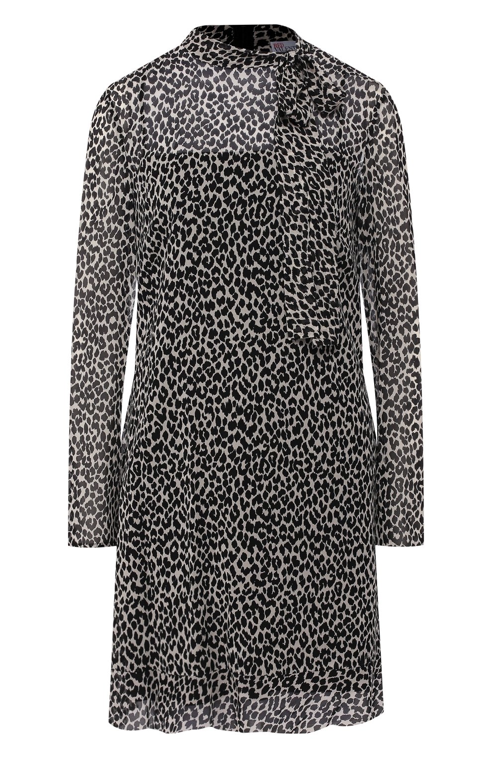 Шелковое платье REDVALENTINO черно-белого цвета по цене 82700 руб., арт. SR0VAH90/4HR, фото 1 Шелковое платье REDVALENTINO, арт. SR0VAH90/4HR, фото 1