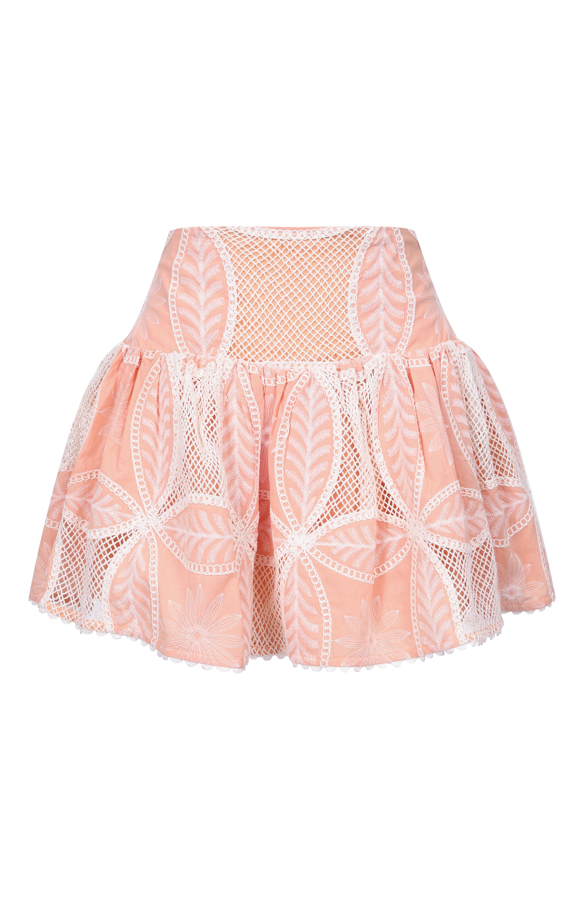 Хлопковая юбка POUPETTE ST BARTH розового цвета по цене 34200 руб., арт. WE9S26UCBPCH, фото 1 Хлопковая юбка POUPETTE ST BARTH, арт. WE9S26UCBPCH, фото 1