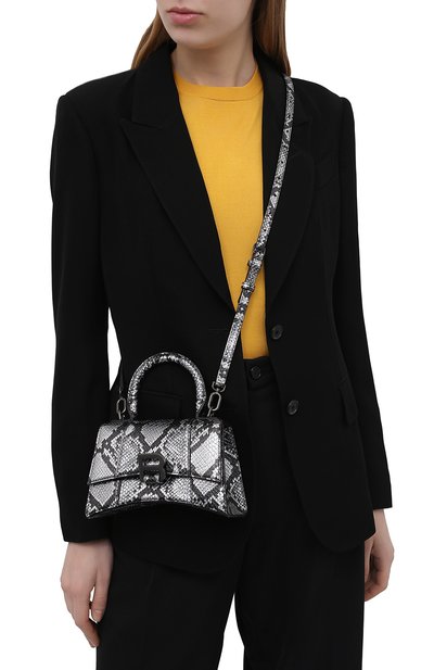 Сумка hourglass xs BALENCIAGA серебряного цвета по цене 199500 руб., арт. 592833/1I035, фото 5 Сумка hourglass xs BALENCIAGA, арт. 592833/1I035, фото 5