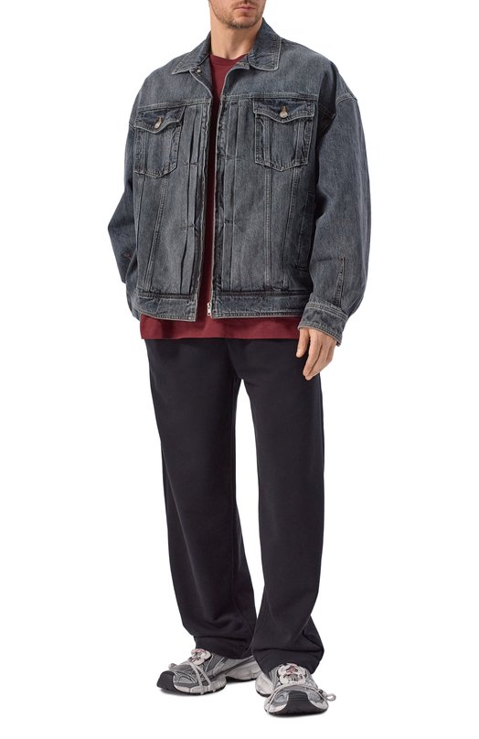 Текстильные кроссовки 3XL Balenciaga 840090/W3XSG Серый  840090/W3XSG Фото 2