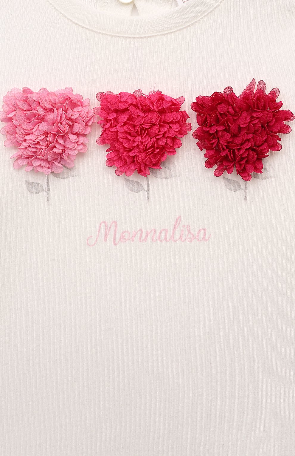 Хлопковый лонгслив MONNALISA, арт. 39D601, фото 3