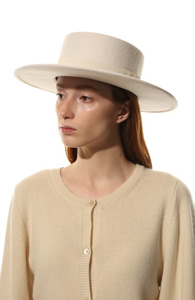 Шляпа kanotie COCOSHNICK HEADDRESS молочного цвета по цене 12000 руб., арт. kanotiemedbasic, фото 2 Шляпа kanotie COCOSHNICK HEADDRESS, арт. kanotiemedbasic, фото 2