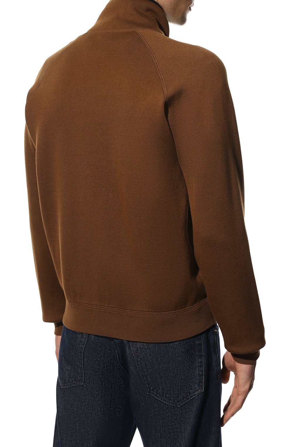 Кардиган из хлопка и кашемира TOM FORD коричневого цвета по цене 268500 руб., арт. BYF22/TFKG54, фото 4 Кардиган из хлопка и кашемира TOM FORD, арт. BYF22/TFKG54, фото 4