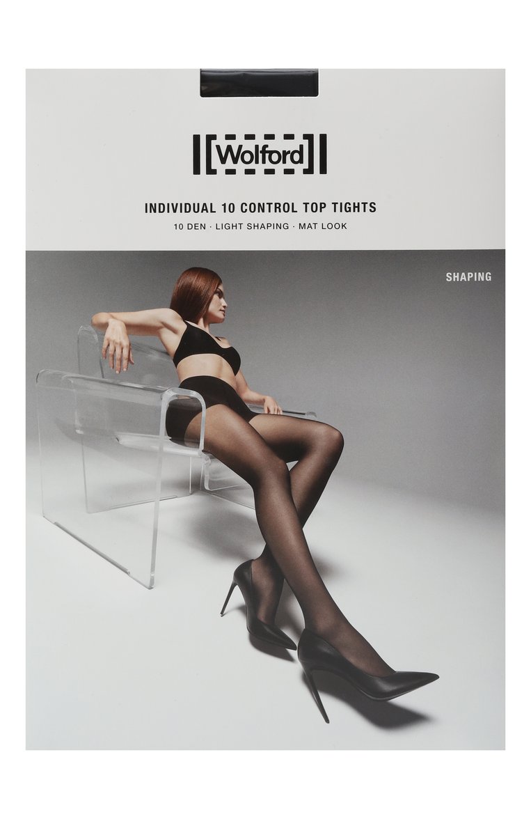 Женские колготки WOLFORD черного цвета, арт. 18163 | Фото 1 (Нос: Не проставлено; Материал внешний: Синтетический материал; Автоматизация состава: Проставлено)